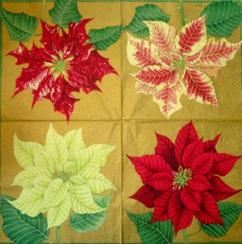 095 Weihnachten Blumen - 3-lagig (95)